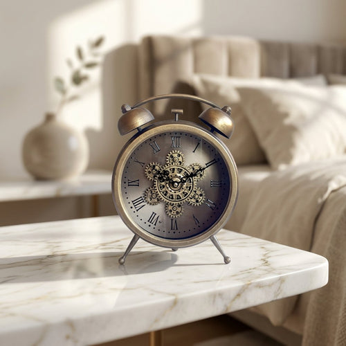 Celestial Gyroscope Gold & Black Desk Clock