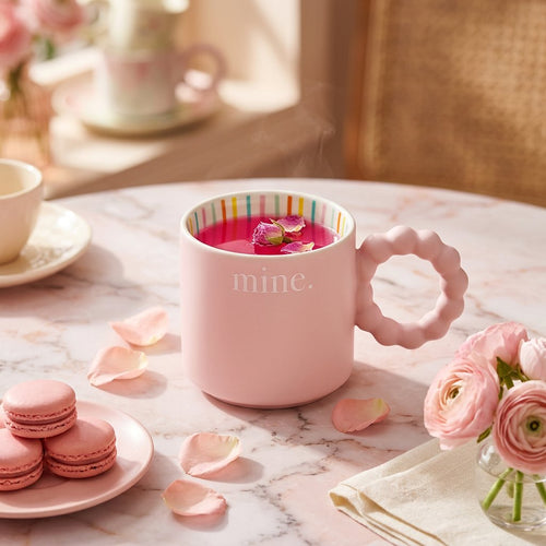 Bubble Handle Pastel Ceramic Mug