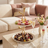 White Round Cupcake Tower and Tiered Serving Platter