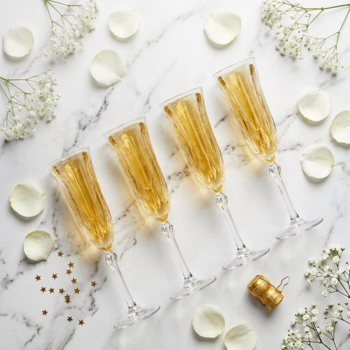 Elegant Italian Crystal Champagne Glasses