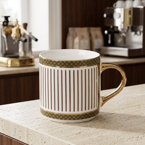 Elegant Carved Textured Ceramic Mug Collection