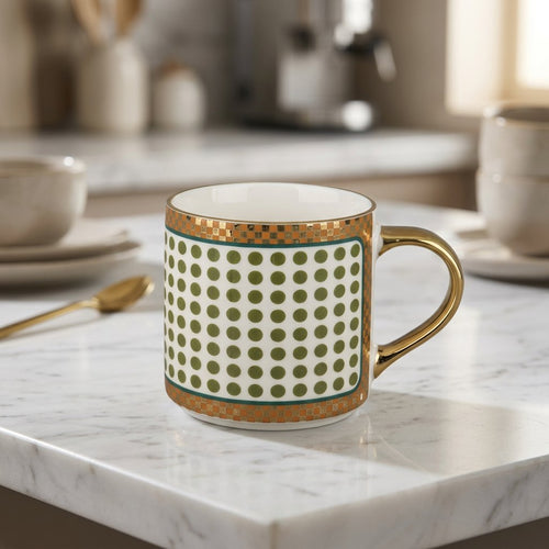 Elegant Carved Textured Ceramic Mug Collection