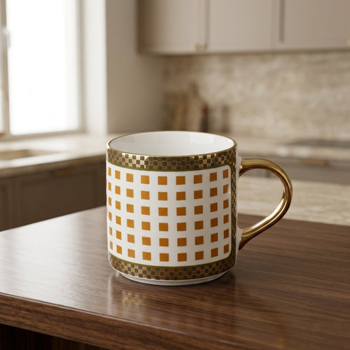Elegant Carved Textured Ceramic Mug Collection