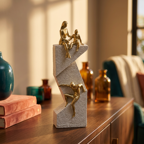 Bond & Balance Gold & Stone Family Sculpture