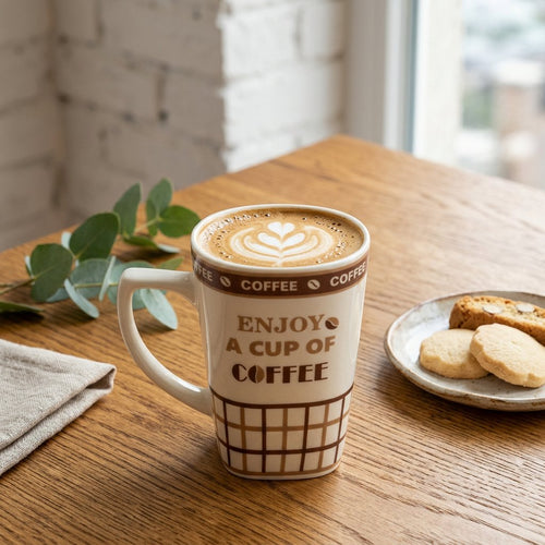 Vintage Cafe Ceramic Coffee Mugs