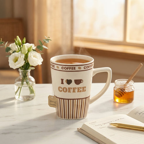 Vintage Cafe Ceramic Coffee Mugs