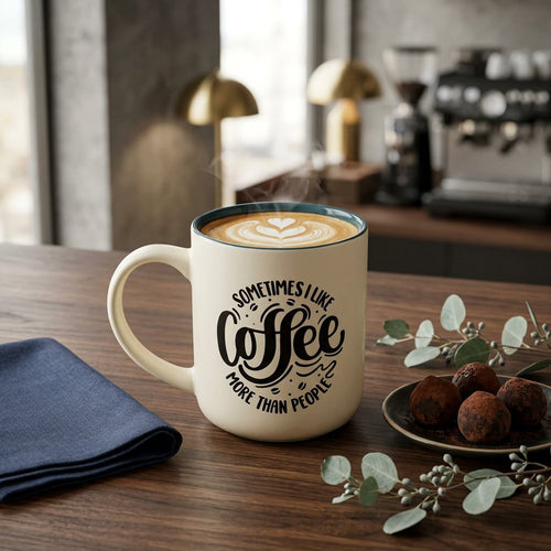 Elegant Coffee Quote Ceramic Mugs