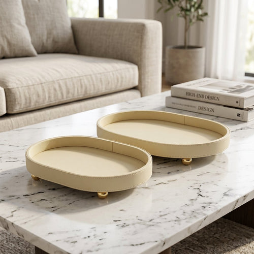 Minimalist Oval Catchall Trays Set of 2