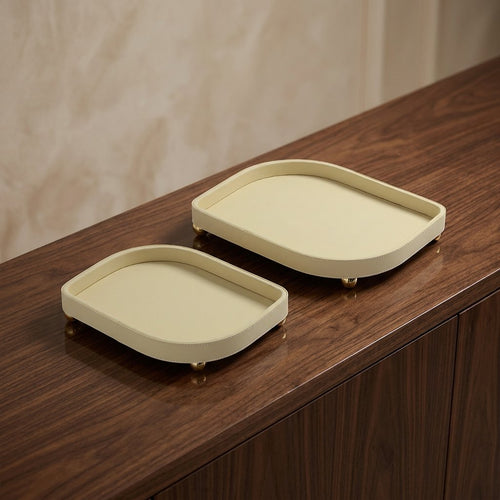 Minimalist Rounded Rectangular Tray Set of 2