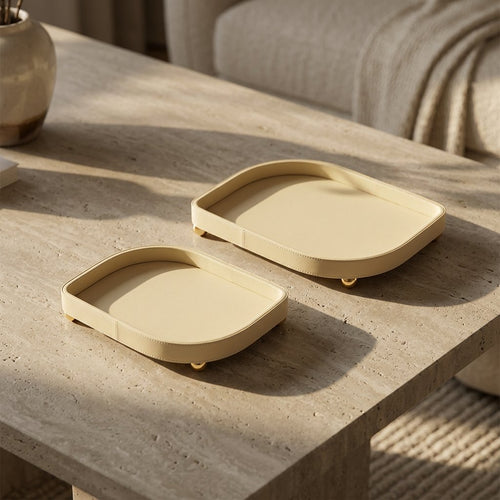 Minimalist Rounded Rectangular Tray Set of 2
