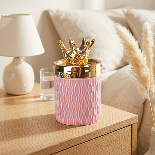 Royal Crown Ceramic Storage Canister Jar