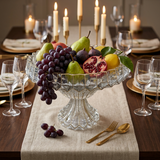 Elegant Crystal Cut Bowl with Gilded Gold Rim