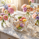 Elegant Crystal Decorative Bowl with Lid