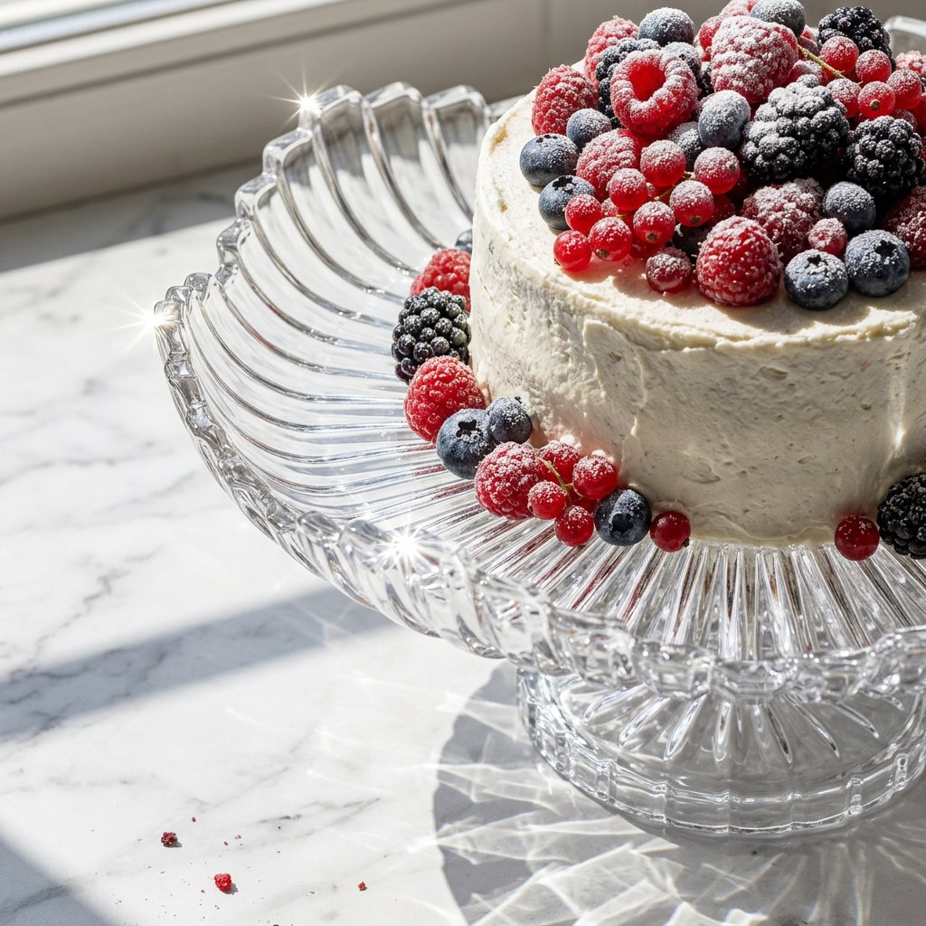 Elegant Clear Glass Serving Bowl