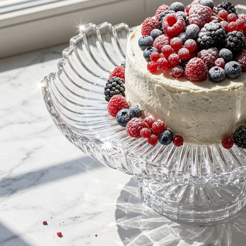 Elegant Clear Glass Serving Bowl