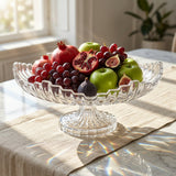 Elegant Clear Glass Serving Bowl