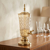 Luxury Gold Pedestal Server with Crystal Lid