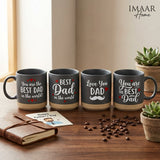 Matte Grey "Best Dad" Ceramic Coffee Mug 360 ML