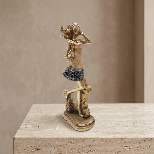 Sophisticated Golden Silhouette Sculpture