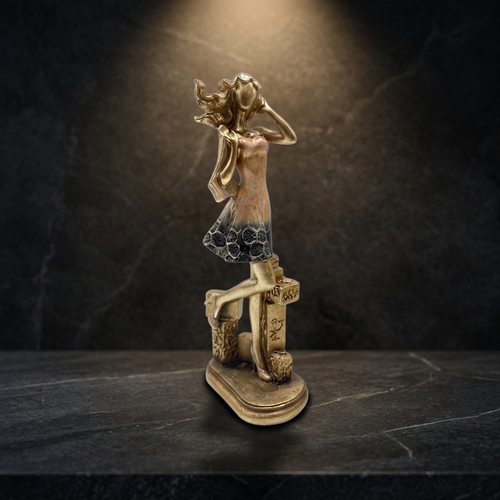 Sophisticated Golden Silhouette Sculpture