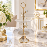 Botanical Crystal 2-Tier Serving Platter