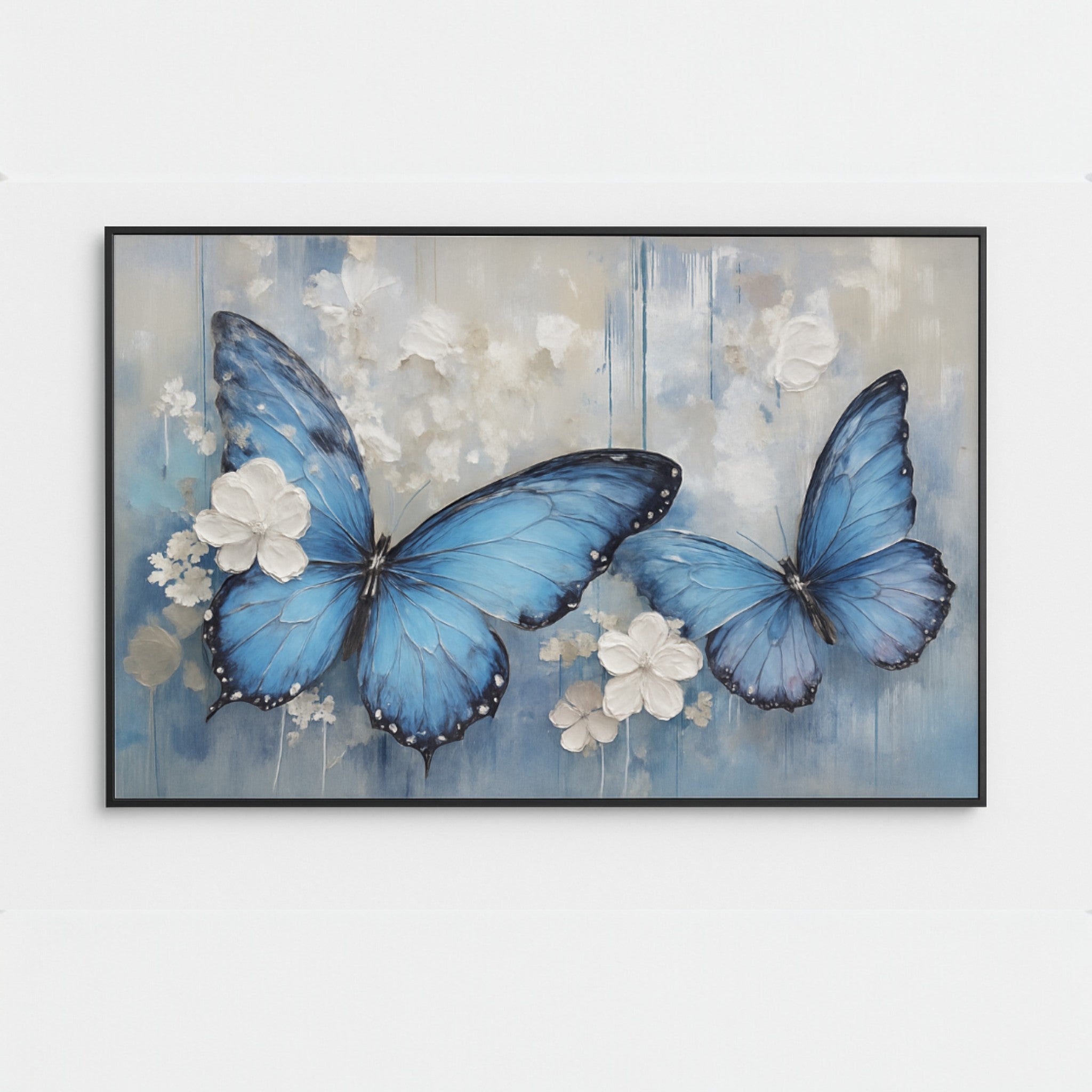 Azure Majesty – Luxury Butterfly Wall Art