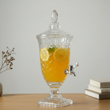 1.8L Vintage Glass Juice & Drink Dispenser with Tap