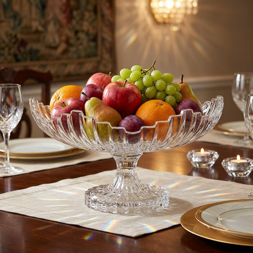 Elegant Clear Glass Serving Bowl