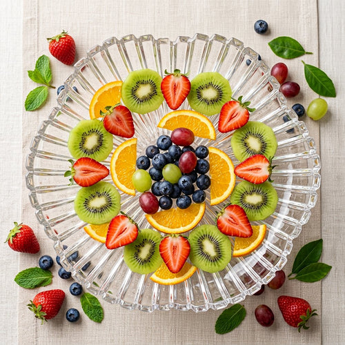 Elegant Clear Glass Serving Bowl