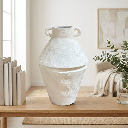 Elegant Cascade Swirl Accent Vase