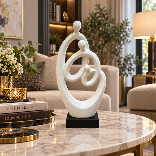 Modernist Vertical Family of Three Sculpture