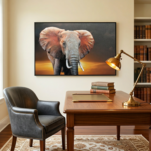 Elegant African Elephant Canvas Wall Art