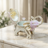 Royal Pink Silver Plated Elephant Serving Jar