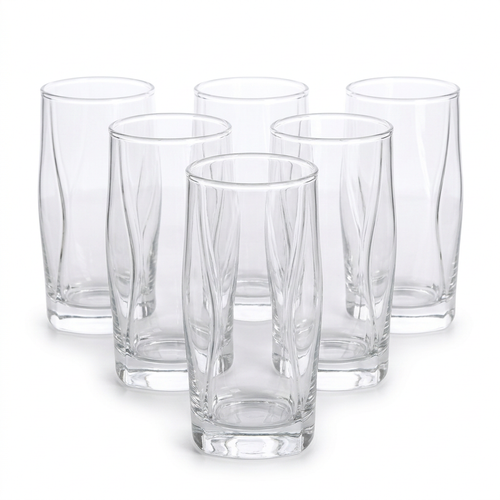 Artisan Wavy Crystal Tumblers Set of 6