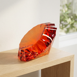 Elegant Cut Amber Crystal Gem Decorative Sculpture