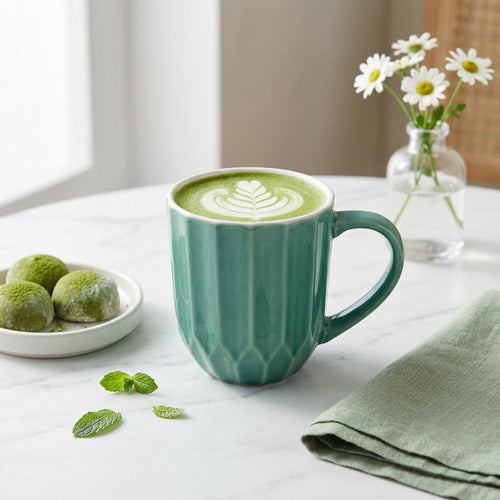 Geometric Diamond Faceded Ceramic Coffee Mug