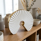 Radiance Circular Fan Ceramic Vase