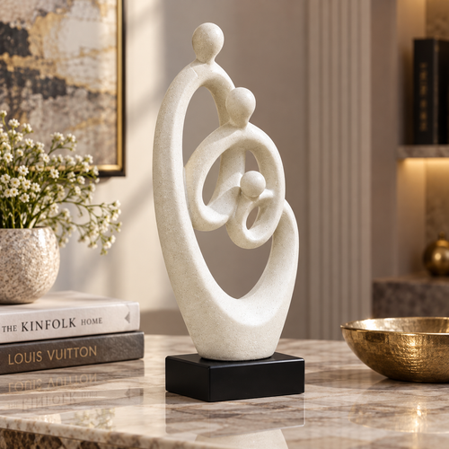 Modernist Vertical Family of Three Sculpture