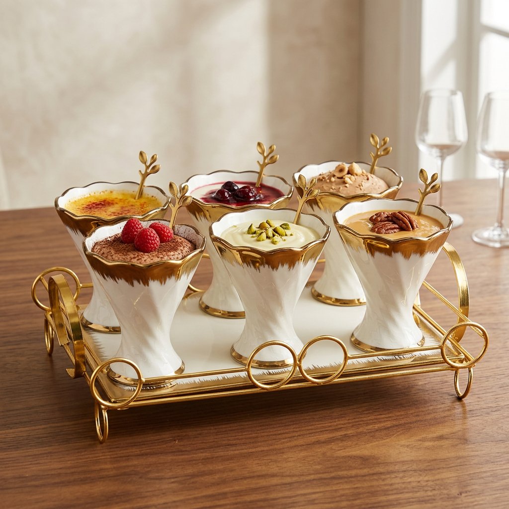 Gilded Lily 13 Piece Luxury Dessert Set