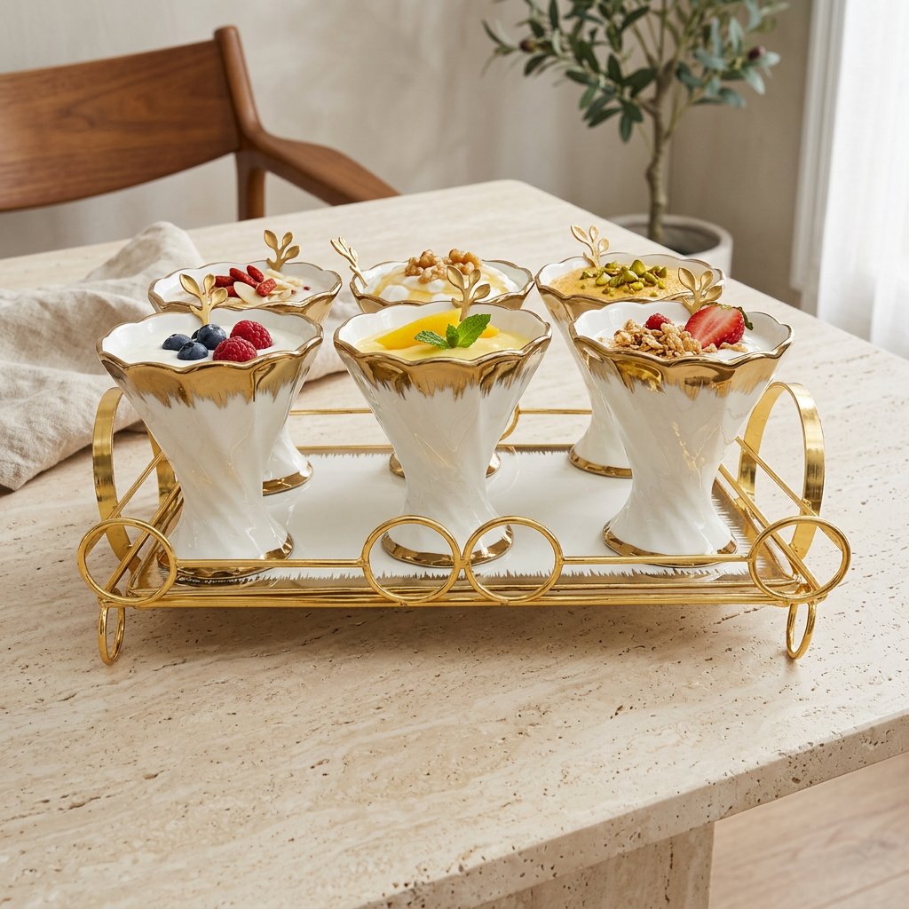 Gilded Lily 13 Piece Luxury Dessert Set