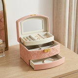 Elegant Multi-Tier Travel Jewelry Box