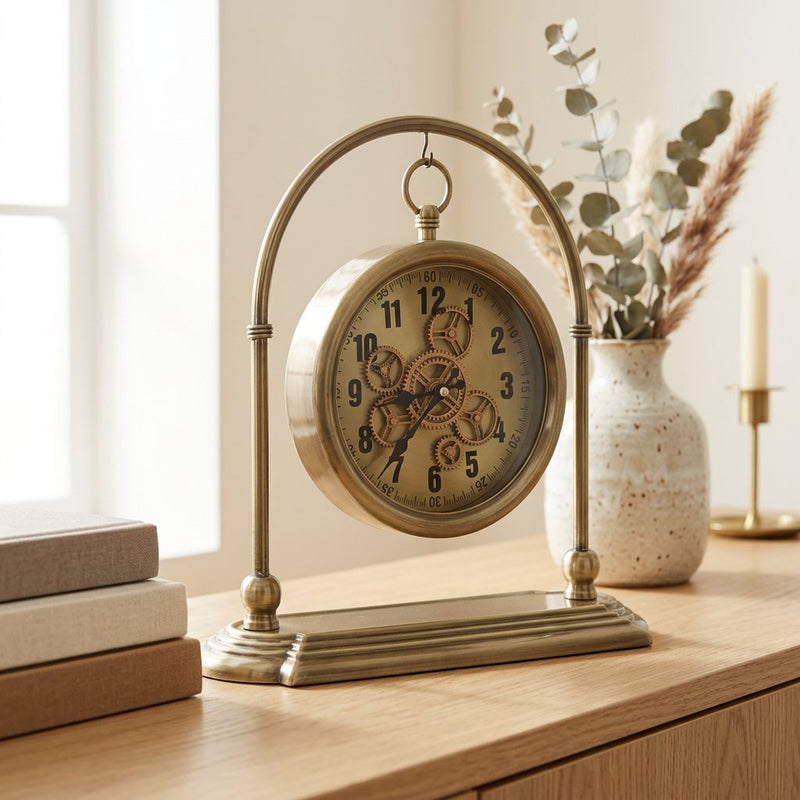 Chronos Steampunk Hanging Table Clock