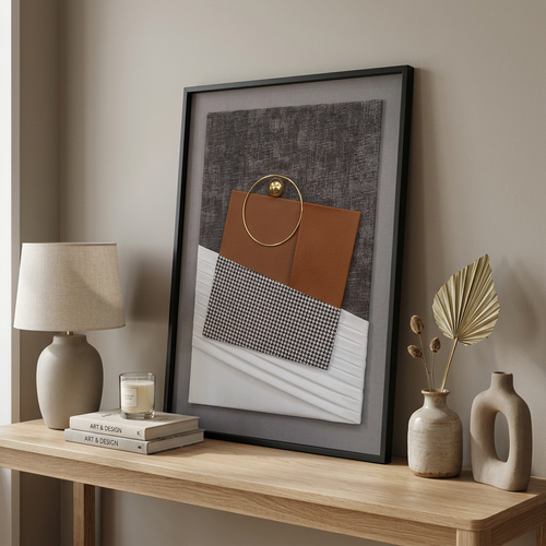 Modern Geometric 3D Mixed Wall Art
