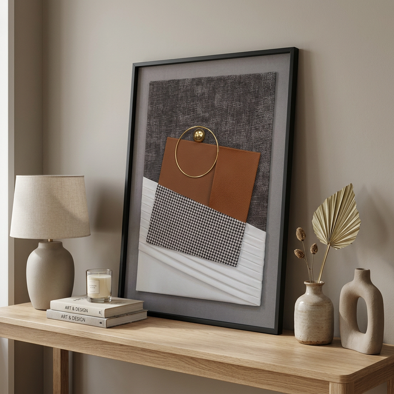 Modern Geometric 3D Mixed Wall Art