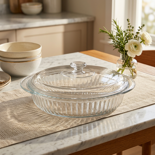 Elegance Glass Baking & Serving Casserole Dish