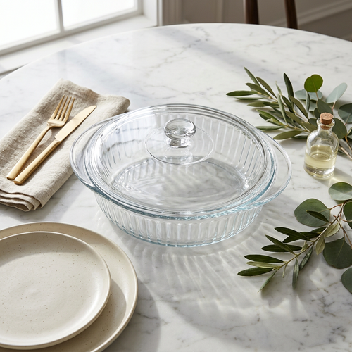 Elegance Glass Baking & Serving Casserole Dish