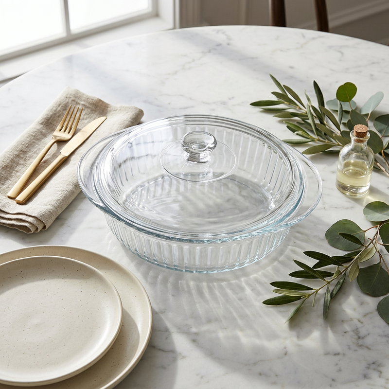 Elegance Glass Baking & Serving Casserole Dish