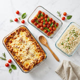 Classic Rectangular Glass Bakeware Set of 3