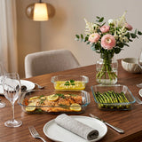 Classic Rectangular Glass Bakeware Set of 3