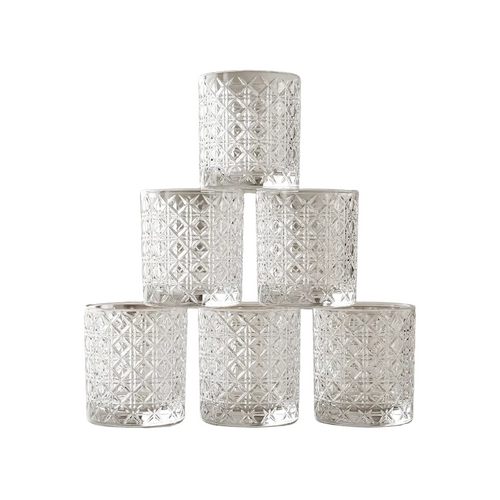 Imperial Diamond Cut Crystal Whiskey Glasses Set of 6